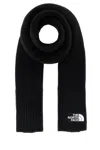 The North Face Ribbed Texture Knit Scarf In Black