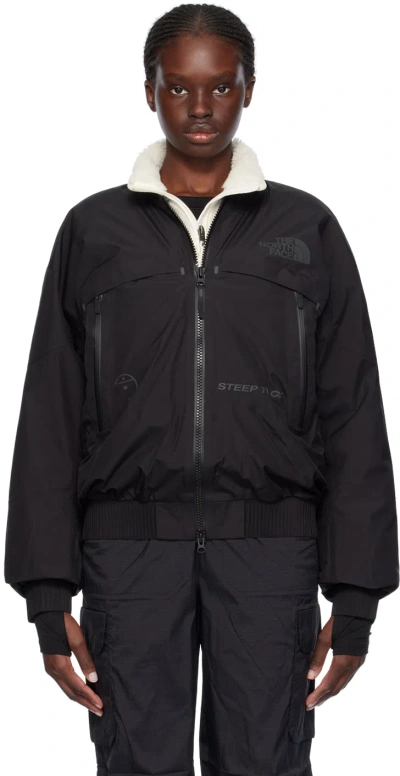 The North Face Black Rmst Steep Tech Bomber Jacket In Jk3 Tnf Black