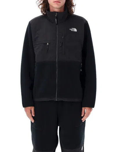 THE NORTH FACE BLACK STAND-UP COLLAR LOGO JACKET