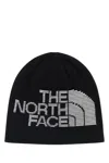 The North Face Stretch Polyester Blend Ribbed Beanie In Black