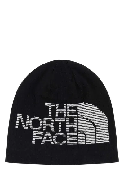 THE NORTH FACE BLACK STRETCH POLYESTER BLEND BEANIE HAT