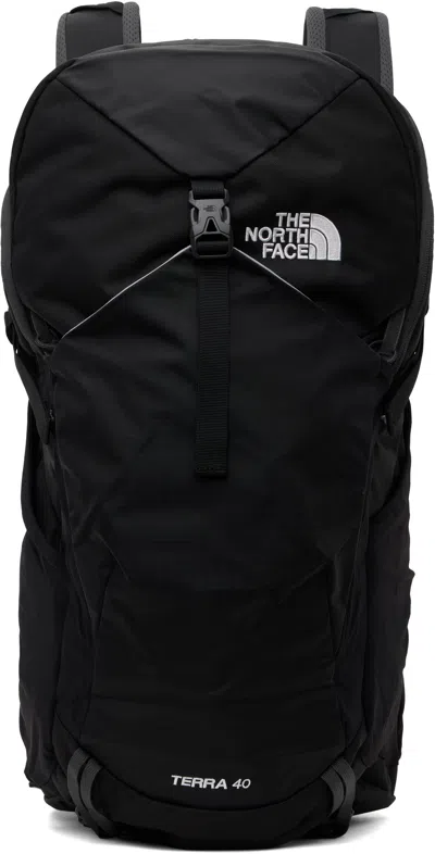 The North Face Black Terra 40 Backpack In 4gz Tnf Black/asphal