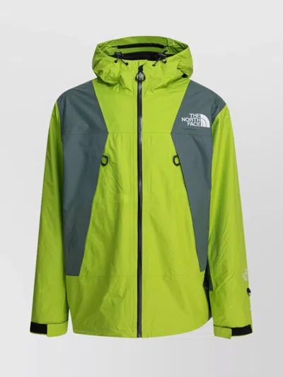 The North Face Block Design Hooded Jackets In Green