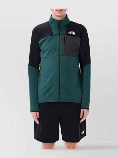 The North Face Blocked Stormgap High Collar Jacket In Green