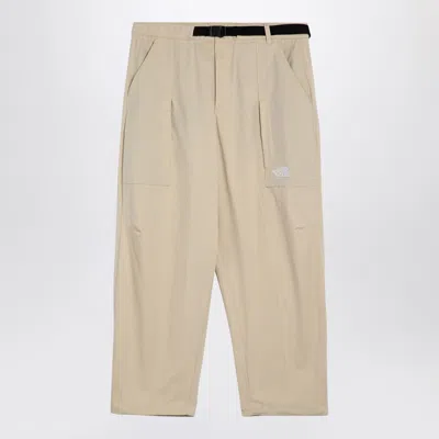 The North Face Cream Cotton Blend Trousers In Blue