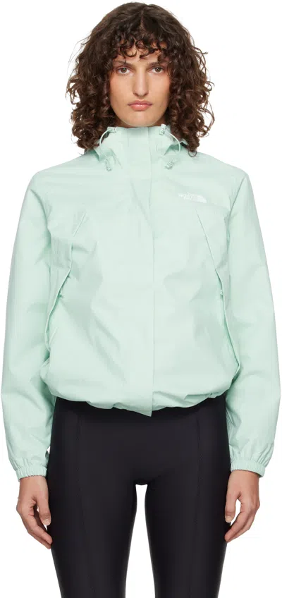 The North Face Blue Antora Rain Jacket In Green