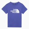 THE NORTH FACE BLUE COTTON-BLEND T-SHIRT WITH LOGO