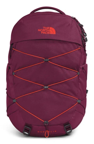 The North Face Borealis Backpack In Boysenberry Heather/fiery Red