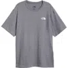 The North Face Box Fit Evolution Embroidered T-shirt In Mid Gray Heather