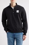 The North Face Box Half Dome Logo Quarter Zip Graphic Pullover In Tnf Black