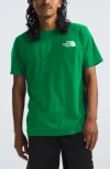 The North Face Box Logo Graphic T-shirt In Optic Emerald