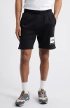 The North Face Box Nse Regular Fit French Terry Drawstring Shorts In Black
