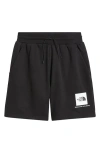 The North Face Box Nse Regular Fit French Terry Drawstring Shorts In Tnf Black/tnf White