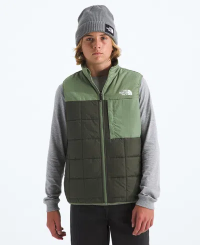 The North Face Kids' Boys 6-16 Reversible Shasta Vest Zipper Jacket In Green