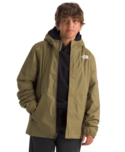 The North Face Kids' Boys' 6-20 Warm Antora Hooded Rain Jacket In Green