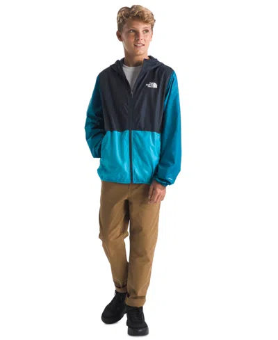 The North Face Kids' Boys' 7-18 Cyclone Hooded Wind Jacket In Blue