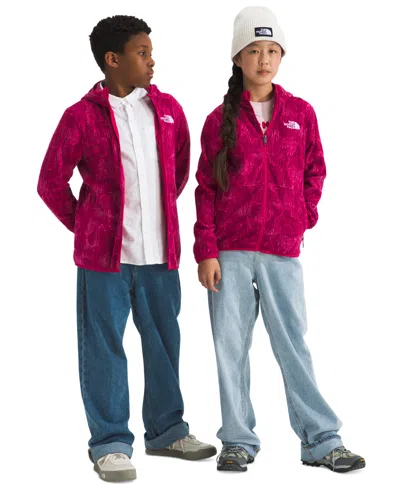 The North Face Kids' Boys And Girls Xs-xxl Glacier Full-zip Printed Hoodie In Pink
