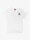 The North Face Boys White Kids Redbox Branded-print Cotton-jersey T-shirt 5-16 Years In White