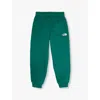 The North Face Boys Evergreen Kids Essential Brand-embroidery Cotton-blend Jogging Bottoms 2-16 Year In Evergreen