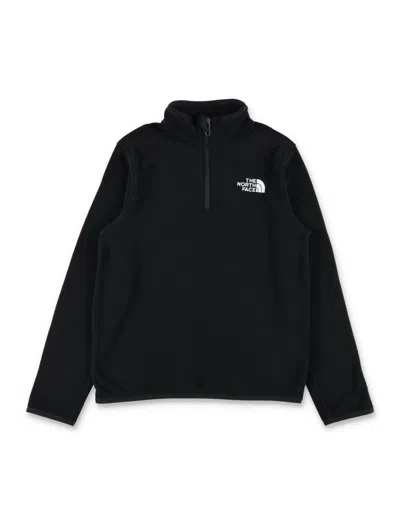 The North Face Boys Fleece Half-zip Pullover In Black