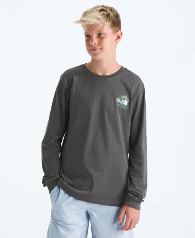 The North Face Kids' Boys Or Girls 6-20 Long-sleeve Graphic T-shirt In Gray