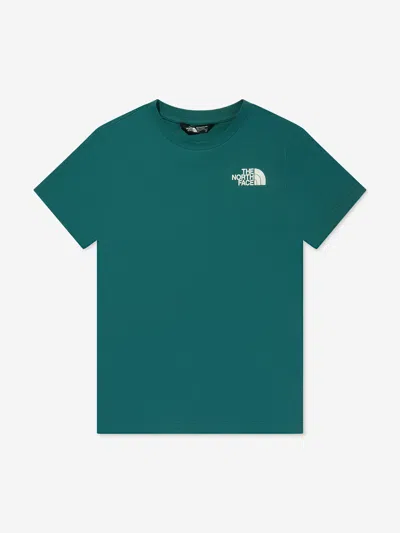 The North Face Kids' Boys Redbox T-shirt With Back Box Graphic In Green
