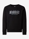 The North Face Boys Reflective Logo Relaxed Sweatshirt In Black