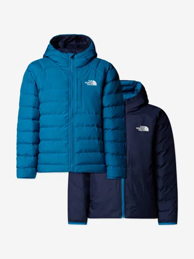 The North Face Kids'  Boys Reversible Perrito Hooded Jacket In Blue