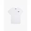 The North Face Boys White Kids Redbox Branded-print Cotton-jersey T-shirt 5-16 Years In White