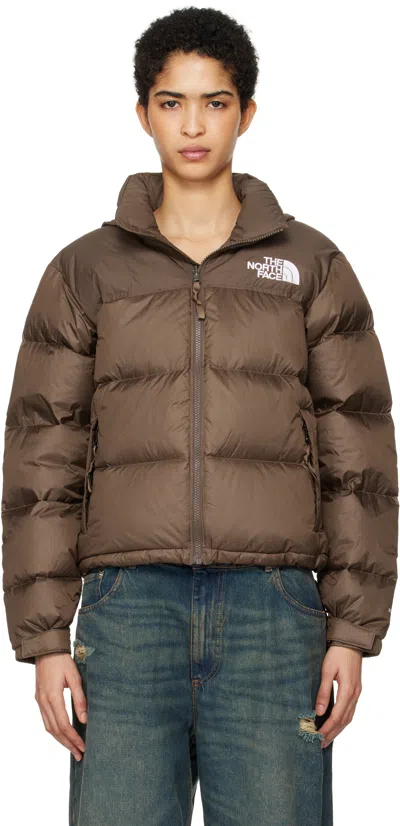 The North Face Brown 1996 Retro Nuptse Down Jacket In Marrone