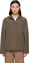 The North Face Brown Apex Bionic 3 Jacket In Smokey Brown 1oi
