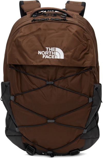 The North Face Brown Borealis Backpack In Burgundy
