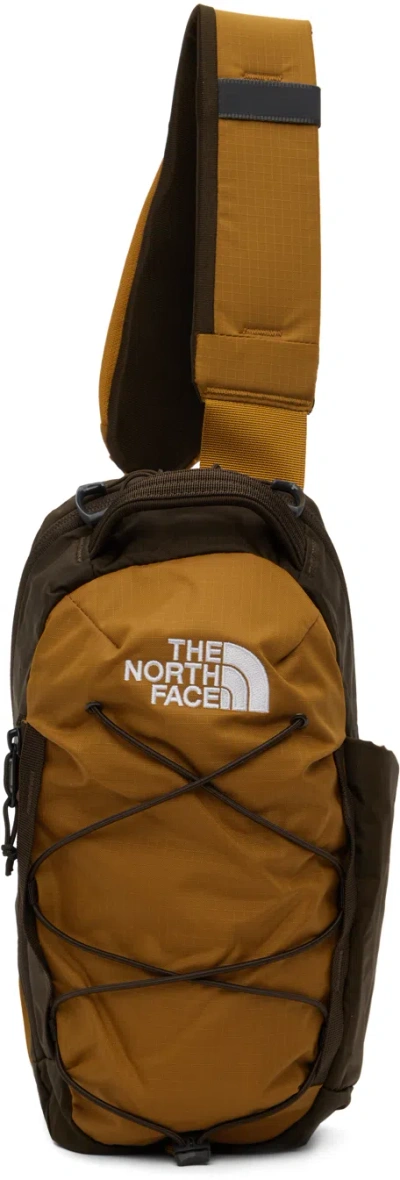 The North Face Brown Borealis Sling Backpack In Yol Timber Tan/demit