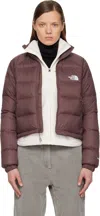 The North Face Brown Hydrenalite Down Jacket In Burgundy