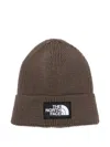 The North Face Big Box Logo Beanie In Brown
