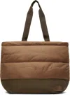 The North Face Brown Nuptse Tote In 5k2 Latte/smokey