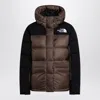 The North Face Womens Coal Brown-tnf Black Himalayan Logo-embroidered Shell-down Jacket