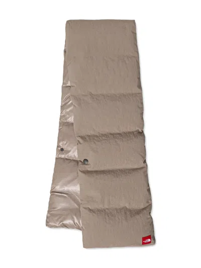 The North Face Button-detail Puffer Scarf In Gray