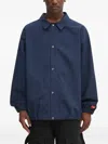 The North Face Button-fastening Drawstring Jacket In Blue