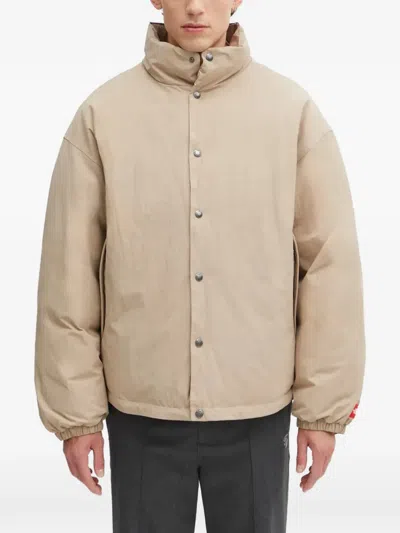 The North Face Buttoned Funnel-neck Jacket In Neutral
