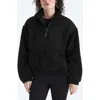 The North Face Cabin Fleece Hooded Jacket In Black