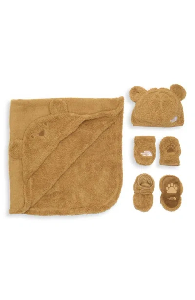 The North Face Babies'  Campshire Faux Fur Blanket, Hat, Mittens & Booties Set In Brown