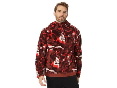THE NORTH FACE CAMPSHIRE NF0A84HX MEN'S FIERY RED 1/4 ZIP FLEECE HOODIE SGN046