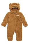 The North Face Babies'  Campshire Recycled Polyester Fleece Snowsuit In Utility Brown