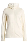 The North Face Canyonlands Full Zip Hooded Fleece Jacket In White Dune Heather
