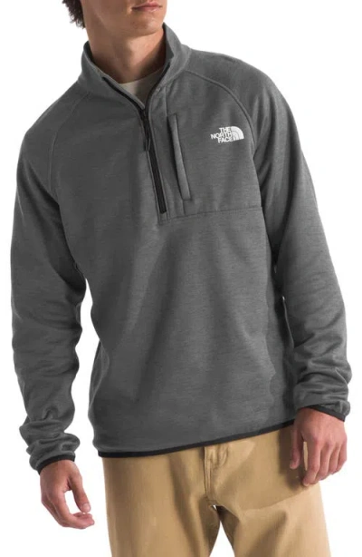 The North Face Canyonlands Quarter Zip Pullover In Tnf Medium Grey Heather-npf