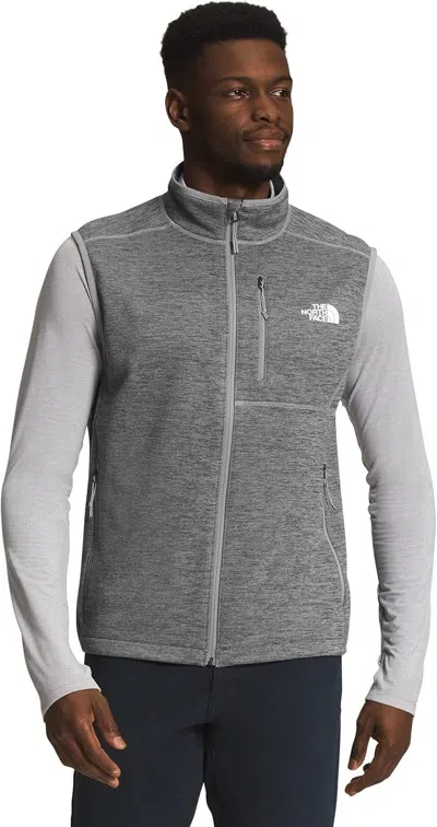 The North Face Canyonlands Vest Mens Heather Gray Mock Neck Full Zip Sgn1662
