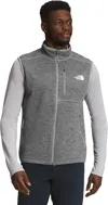 The North Face Canyonlands Vest Mens Heather Gray Mock Neck Full Zip Sgn1662 In Gray