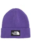 The North Face Knit Hat With Ribbed Cuff Design In Blue