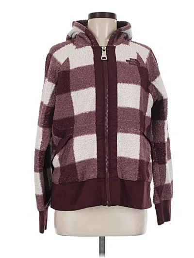 Pre-owned The North Face Cardigan Sweater In Burgundy